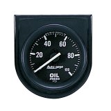 Autometer AutoGage Gauge Console 100psi Oil Pressure Gauge - Black Dial/Black Bezel thumbnail 3