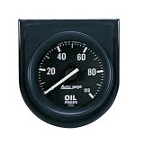 Autometer AutoGage Gauge Console 100psi Oil Pressure Gauge - Black Dial/Black Bezel thumbnail 4