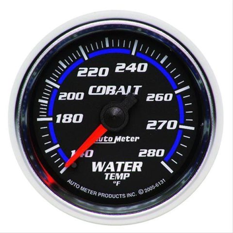 Autometer Cobalt 52mm 140-280 Deg F Mechanical Water Temperature Gauge