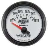Autometer Phantom II 52.4mm Short Sweep Electronic 8-18 Volts Voltmeter Gauge thumbnail 6