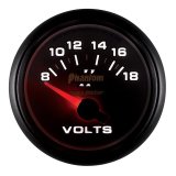 Autometer Phantom II 52.4mm Short Sweep Electronic 8-18 Volts Voltmeter Gauge thumbnail 7