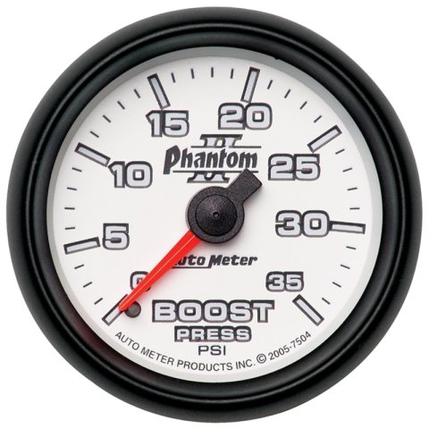 Autometer Phantom II 52.4mm Mechanical 0-35 PSI Boost Gauge thumbnail 3
