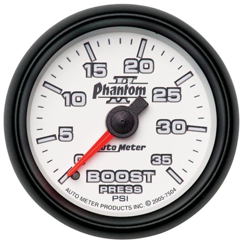 Autometer Phantom II 52.4mm Mechanical 0-35 PSI Boost Gauge thumbnail 4