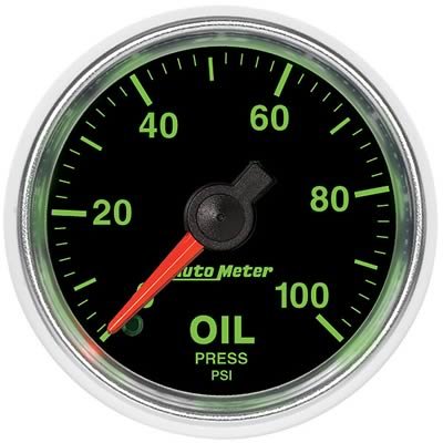 Autometer GS 52mm 0-100 PSI Mechanical Oil Pressure Gauge thumbnail 1