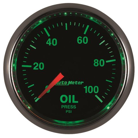 Autometer GS 52mm 0-100 PSI Mechanical Oil Pressure Gauge thumbnail 3