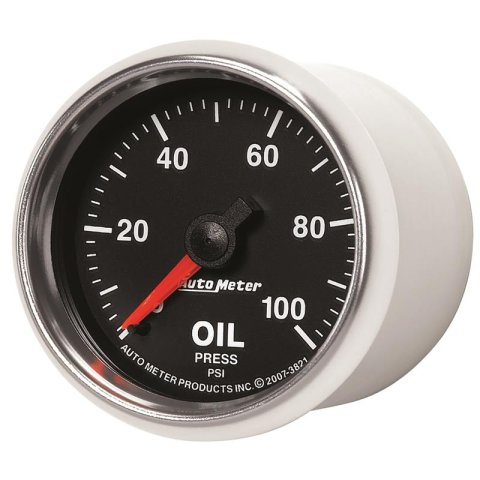 Autometer GS 52mm 0-100 PSI Mechanical Oil Pressure Gauge thumbnail 7