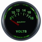 Autometer GS 52mm 8-18 Volts Short Sweep Electronic Voltmeter Gauge thumbnail 2