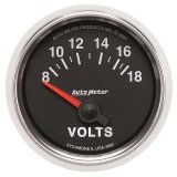 Autometer GS 52mm 8-18 Volts Short Sweep Electronic Voltmeter Gauge thumbnail 3