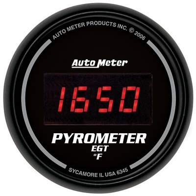 Autometer Z Series 52mm 0-2000 Deg F Digital EGT/Pyrometer Gauge