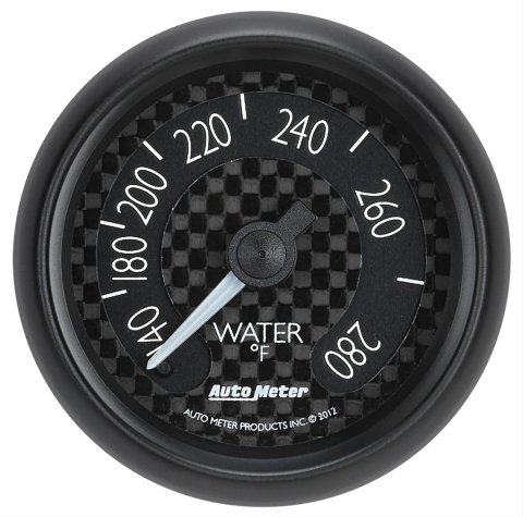 Autometer GT Series 52mm Mechanical 140-280 Deg F Water Temperature Gauge