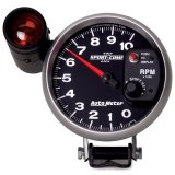 Autometer Sport-Comp II 5 inch 0-10000 RPM Pedestal Mount Tachometer Shift-Lite thumbnail 4