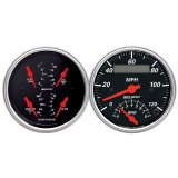 Autometer Designer 3-3/8in In-Dash Kit Box-Tach Speedo Combo & Elec Oil Press, H2O Temp, Volt, Fuel thumbnail 3
