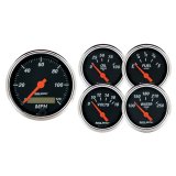 Autometer Designer 3-3/8in & 2-1/16in Kit Box-Elec Speedo & Elec Oil Press H2O Temp Volt Fuel Level thumbnail 3
