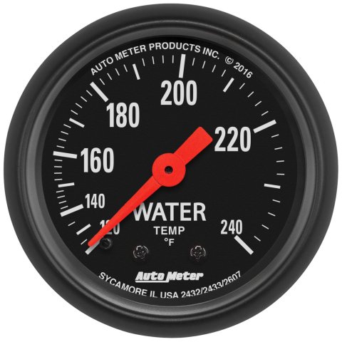 Autometer Z Series 2 inch 120-240 degree F Mechanical Water Temperature Gauge thumbnail 1