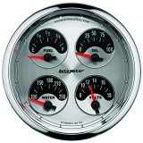 Autometer American Muscle SSE 100PSI/100-250 Deg F/8-18 Volt Oil Press/Water Temp/Volt/Fuel Gauge thumbnail 2