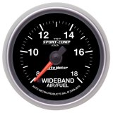 Autometer Sport-Comp II 52mm 8:1-18:1 AFR Wideband Air/Fuel Ratio Analog Gauge thumbnail 3