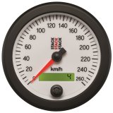 Autometer Stack Instruments 88MM 0-260 KM/H Programmable Speedometer - White thumbnail 2