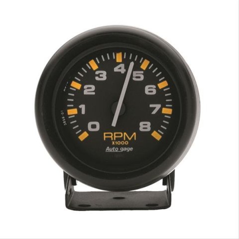 Autometer Autogage 3-3/4in. 0-8K RPM Black Dial/Black Case Pedestal Tachometer thumbnail 1