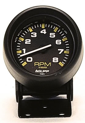 Autometer Autogage 3-3/4in. 0-8K RPM Black Dial/Black Case Pedestal Tachometer thumbnail 2