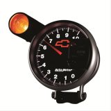 Autometer GM Bowtie Black 5in 10000 RPM Pedestal Electronic Tachometer w/ Ext Shift Light thumbnail 4