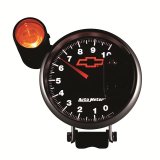 Autometer GM Bowtie Black 5in 10000 RPM Pedestal Electronic Tachometer w/ Ext Shift Light thumbnail 8