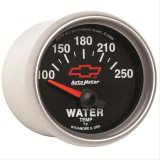 Autometer GM Bowtie Black 2-1/16in 100-250 F Pedestal Electronic Water Temp Gauge thumbnail 2