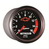 Autometer GM Bowtie Black 2-1/16in 0-1600 PSI Nitrous Pressure - Digital Stepper Motor thumbnail 4