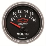 Autometer GM Bowtie Black 2-1/16 Voltmeter 8-18V thumbnail 1