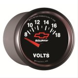 Autometer GM Bowtie Black 2-1/16 Voltmeter 8-18V thumbnail 2