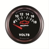 Autometer GM Bowtie Black 2-1/16 Voltmeter 8-18V thumbnail 3
