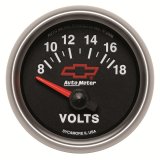 Autometer GM Bowtie Black 2-1/16 Voltmeter 8-18V thumbnail 8