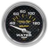Autometer Carbon Fiber 52mm 40-120 Deg C Electronic Water Temp Gauge thumbnail 2
