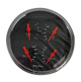 Autometer Designer Black 3.375in Quad Gauge - Fuel Level / Oil Pressure / Water Temp. / Voltmeter thumbnail 1