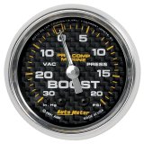 Autometer Marine Carbon Fiber 2-1/16in 30INHG/20PSI Mechanical Vacuum/Boost Gauge thumbnail 7