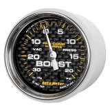 Autometer Marine Carbon Fiber 2-1/16in 30INHG/20PSI Mechanical Vacuum/Boost Gauge thumbnail 8