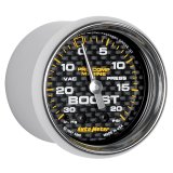 Autometer Marine Carbon Fiber 2-1/16in 30INHG/20PSI Mechanical Vacuum/Boost Gauge thumbnail 9