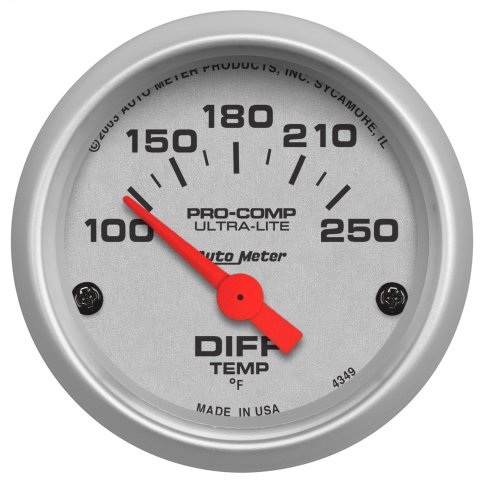 Autometer Ultra-Lite 52mm 100-250 Deg F Electronic Differential Temperature Gauge thumbnail 1