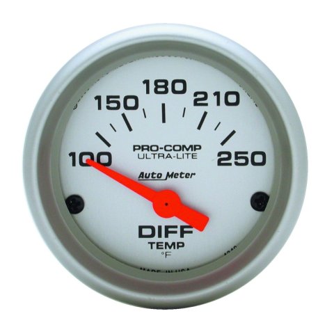 Autometer Ultra-Lite 52mm 100-250 Deg F Electronic Differential Temperature Gauge thumbnail 2