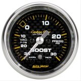 Autometer Carbon Fiber 52mm 30 PSI Electronic Boost gauge thumbnail 1