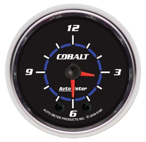 Autometer Cobalt 2-1/16in 12 Hour Analog Clock