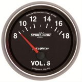 Autometer Ultra-Lite II 2-5/8in 18V Electric Voltmeter Gauge thumbnail 1