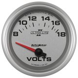 Autometer Ultra-Lite II 2-5/8in 18V Electric Voltmeter Gauge thumbnail 2