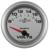 Autometer Ultra-Lite II 2-5/8in 18V Electric Voltmeter Gauge thumbnail 8