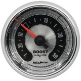 Autometer American Muscle 2-1/16in Full Sweep Mechanical 30 In Hg Vac/30PSI Boost Vacuum Gauge thumbnail 3