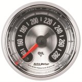 Autometer American Muscle 2-1/16in Full Sweep Electric Digital Stepper 140-280 Deg F Oil Temp Gauge thumbnail 1