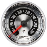 Autometer American Muscle 2-1/16in Full Sweep Electric Digital Stepper 140-280 Deg F Oil Temp Gauge thumbnail 4