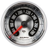 Autometer American Muscle 2-1/16in Full Sweep Electric Digital Stepper 140-280 Deg F Oil Temp Gauge thumbnail 8