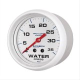 Autometer AutoGage 2-5/8in. / 35 PSI Mechanical Water Press Gauge - Marine White thumbnail 3