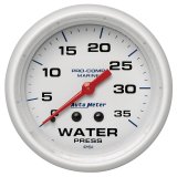 Autometer AutoGage 2-5/8in. / 35 PSI Mechanical Water Press Gauge - Marine White thumbnail 8