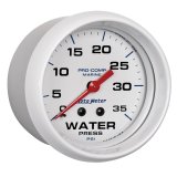 Autometer AutoGage 2-5/8in. / 35 PSI Mechanical Water Press Gauge - Marine White thumbnail 9